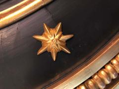 Late 19th Century Regency Carved and Ebonized Giltwood Bullseye Convex Mirror - 1303383