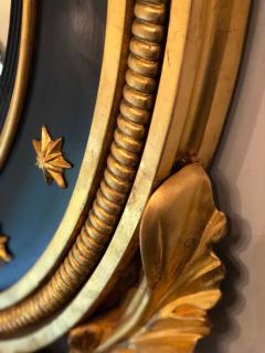 Late 19th Century Regency Carved and Ebonized Giltwood Bullseye Convex Mirror - 3001495