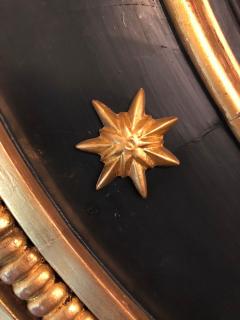 Late 19th Century Regency Carved and Ebonized Giltwood Bullseye Convex Mirror - 3001497