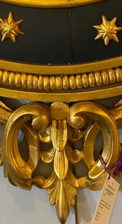 Late 19th Century Regency Carved and Ebonized Giltwood Bullseye Convex Mirror - 3001500