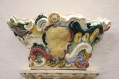Late 19th Century South Italian Antique Majolica Two Shelves with Vase - 3436288