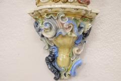 Late 19th Century South Italian Antique Majolica Two Shelves with Vase - 3436292