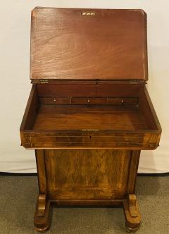 Late 19th Century Top Lid with Fitted Interior Line Burl Inlaid Davenport Desk - 1236474