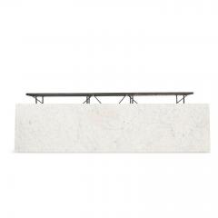 Late 19th Century White Marble Top Table on Scrolled Iron Base - 3370054