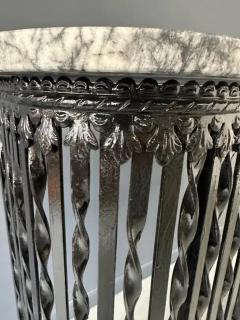 Late 19th Century Wrought Iron Marble Radiator Cover from a New York Apartment - 4118063
