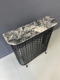 Late 19th Century Wrought Iron Marble Radiator Cover from a New York Apartment - 4118073