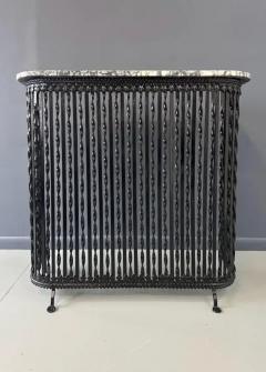 Late 19th Century Wrought Iron Marble Radiator Cover from a New York Apartment - 4118078
