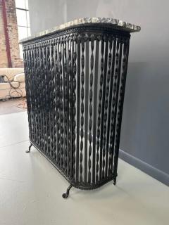 Late 19th Century Wrought Iron Marble Radiator Cover from a New York Apartment - 4118086
