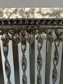 Late 19th Century Wrought Iron Marble Radiator Cover from a New York Apartment - 4118093