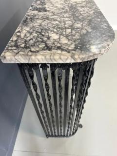 Late 19th Century Wrought Iron Marble Radiator Cover from a New York Apartment - 4118099