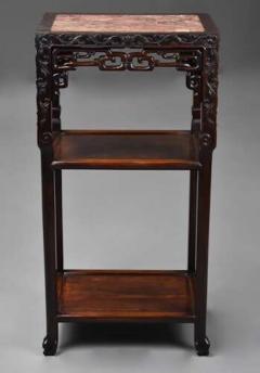 Late 19th century Chinese hardwood pot stand or table - 4756911