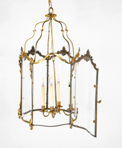 Late 19th century Classic Bronze Pentagonal Lantern of Serpentine Arched - 2679519