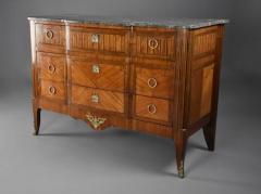 Late 19th century French Louis XVI style tulipwood breakfront commode - 4805641