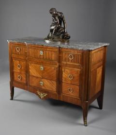 Late 19th century French Louis XVI style tulipwood breakfront commode - 4805647