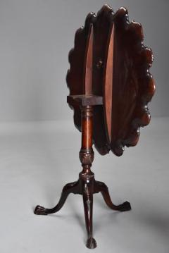 Late 19thc Chippendale style mahogany piecrust tilt top tea table - 4799933