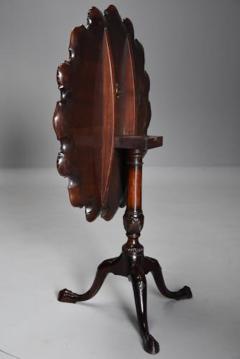 Late 19thc Chippendale style mahogany piecrust tilt top tea table - 4799935