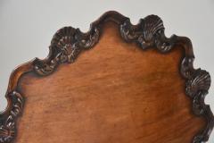 Late 19thc Chippendale style mahogany piecrust tilt top tea table - 4799937