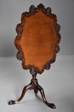 Late 19thc Chippendale style mahogany piecrust tilt top tea table - 4799940