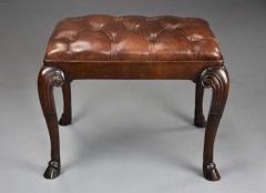 Late 19thc walnut cabriole leg stool in the Queen Anne style - 4805972