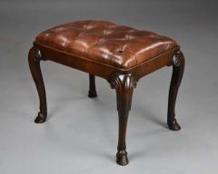 Late 19thc walnut cabriole leg stool in the Queen Anne style - 4805975