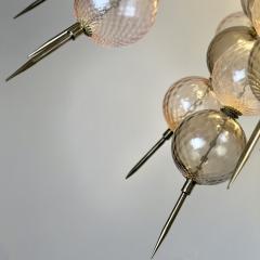 Late 20th Century Brass Balloton Murano Glass Sputnik Chandelier - 4717365