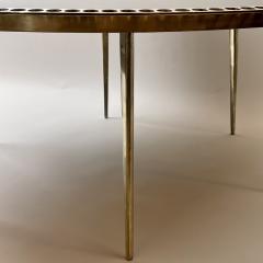Late 20th Century Brass W Smoked Mirror Black Opaline Glass Round Coffee Table - 2845500