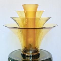 Late 20th Century Bronzed Brass and Yellow Murano Glass Table Lamp - 4737713