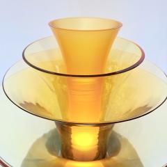 Late 20th Century Bronzed Brass and Yellow Murano Glass Table Lamp - 4737714
