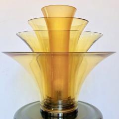 Late 20th Century Bronzed Brass and Yellow Murano Glass Table Lamp - 4737715