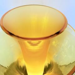 Late 20th Century Bronzed Brass and Yellow Murano Glass Table Lamp - 4737719