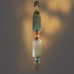 Late 20th Century Colorful Murano Glass Brass XXL Pendant Chandelier - 3937790