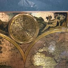 Late 20th Century Gold Foil Ancient World Map Double Hemisphere - 3455385