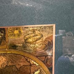 Late 20th Century Gold Foil Ancient World Map Double Hemisphere - 3455391