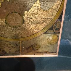 Late 20th Century Gold Foil Ancient World Map Double Hemisphere - 3455392