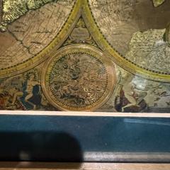 Late 20th Century Gold Foil Ancient World Map Double Hemisphere - 3455394