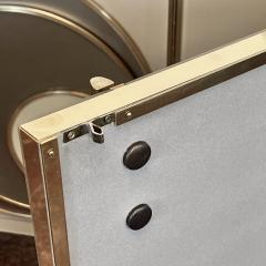 Late 20th Century Italian Beige Opaline Glass w Glass Brass Details Sideboard - 2330740