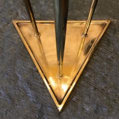 Late 20th Century Italian Brass and Transparent Murano Glass Resin Floor Lamp - 1644321