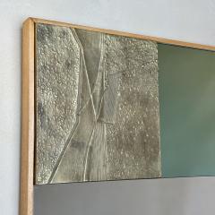 Late 20th Century Italian Green Bronze Mirror W Sculptural Bronze Plaques - 2981094