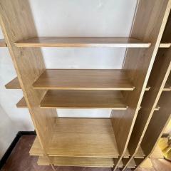 Late 20th Century Italian Oak Wood Tall Bookcase - 4227454