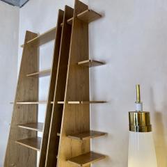 Late 20th Century Italian Oak Wood Tall Bookcase - 4227455
