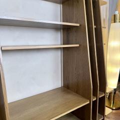 Late 20th Century Italian Oak Wood Tall Bookcase - 4227463