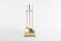 Late 20th Century Italian Solid Brass 5 Piece Fireplace Tool Set - 2108743