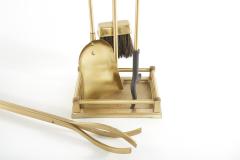 Late 20th Century Italian Solid Gilt Brass Fireplace Tool Set - 2108728