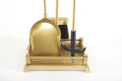 Late 20th Century Italian Solid Gilt Brass Fireplace Tool Set - 2108837