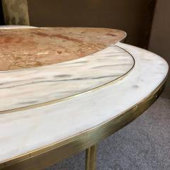 Late 20th Century Italian Space Age Marble and Brass Coffee Table - 1684393