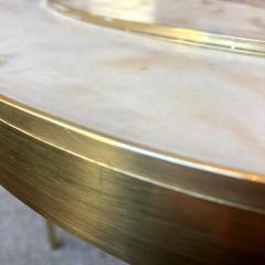 Late 20th Century Italian Space Age Marble and Brass Coffee Table - 1684408