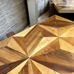 Late 20th Century Italian Wooden Mosaic with Compass Roses Top Coffee Table - 3356571