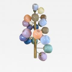 Late 20th Century Multicolored Murano Glass and Brass Pendant Chandelier - 3744945