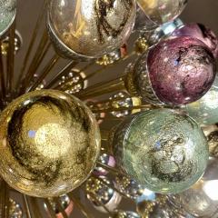 Late 20th Century Nickel Brass Sputnik Chandelier w Murano Art Glass Boules - 3886591