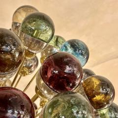 Late 20th Century Nickel Brass Sputnik Chandelier w Murano Art Glass Boules - 3886593